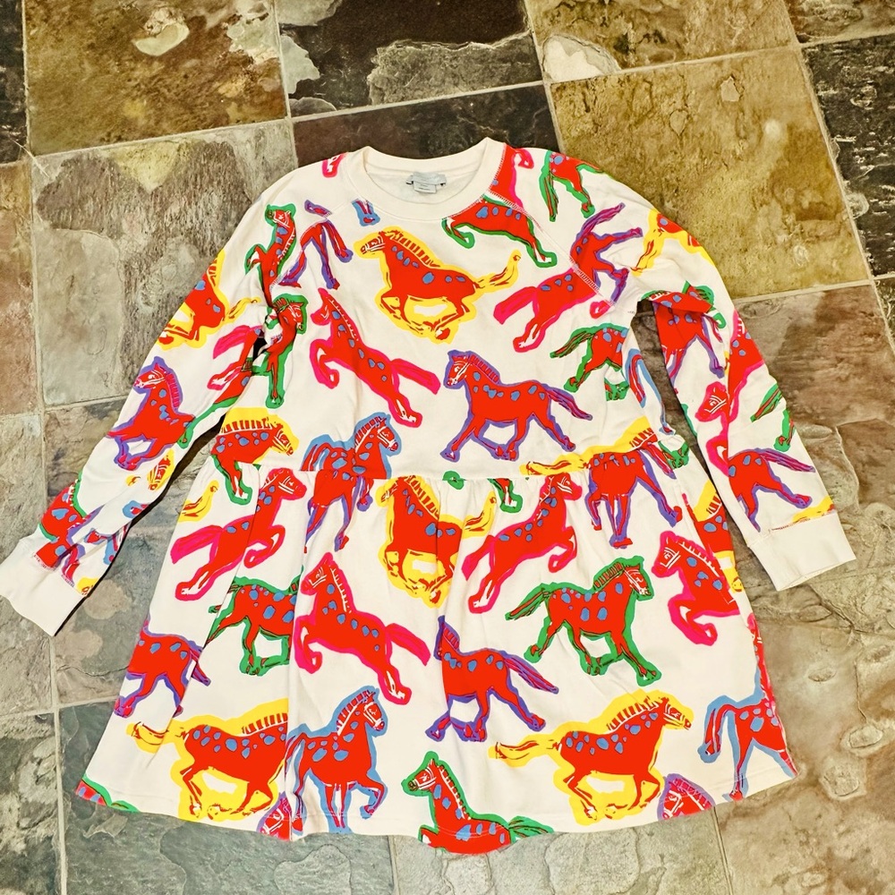 STELLA MCCARTNEY kid’s/girl’s horse print dress size 14